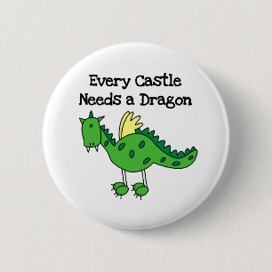 Castle Dragon 2 Inch Round Button