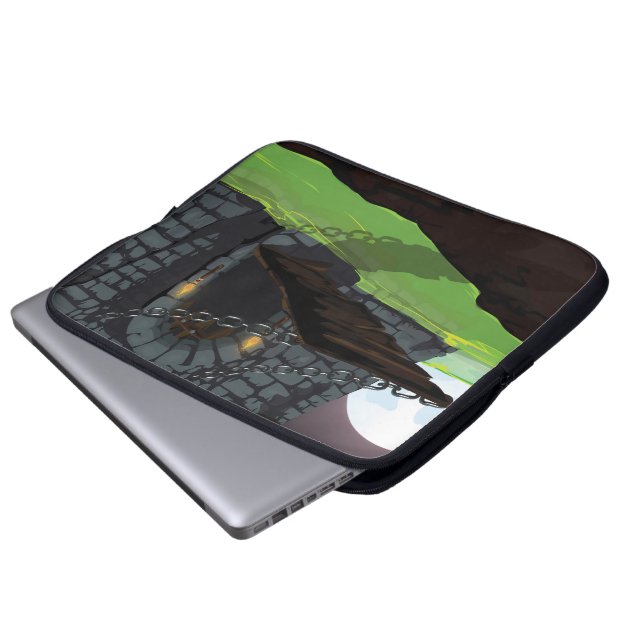 Castle drawbridge and Moat Laptop Sleeve (Front Bottom)