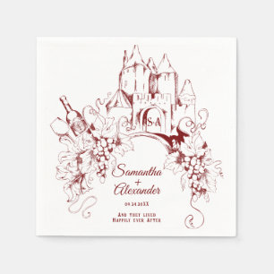 Castle Fairytale Happily Ever After Winery Wedding Napkin