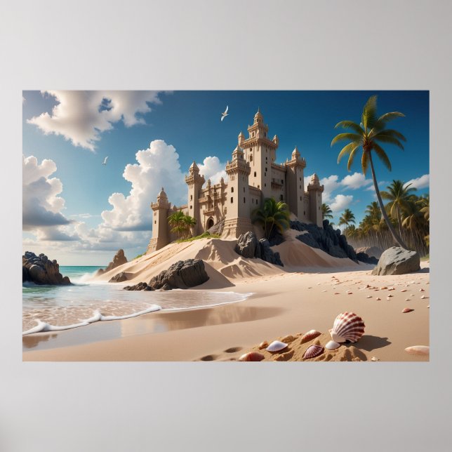 Castle from the Beach of Possibilities Poster (Front)