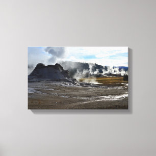 Castle Geyser and Upper Geyser Basin, Yellowstone Canvas Print