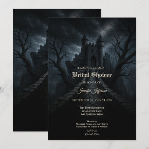 Castle Gothic Halloween Bridal Shower invitation