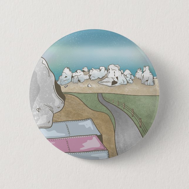 Castle hill bouldering New Zealand 2 Inch Round Button (Front)