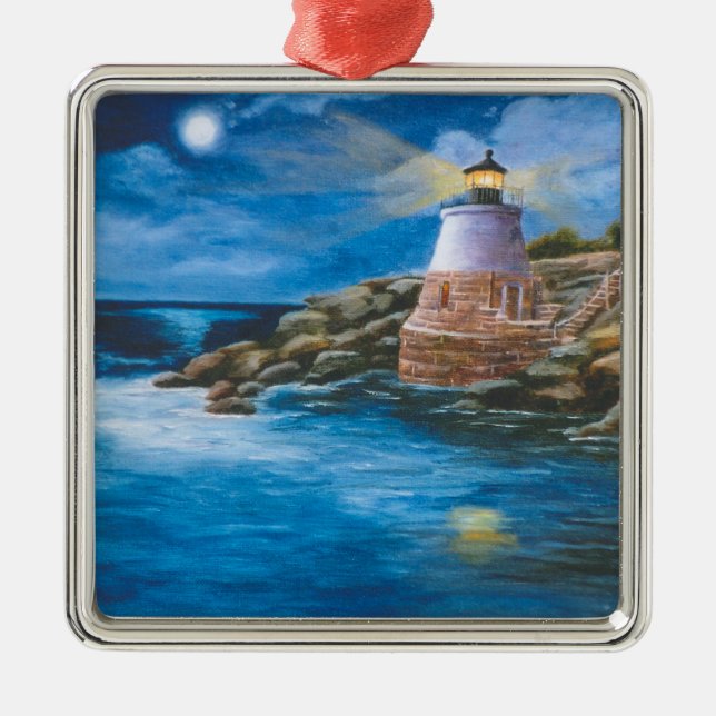 Castle Hill Lighthouse Metal Ornament (Front)