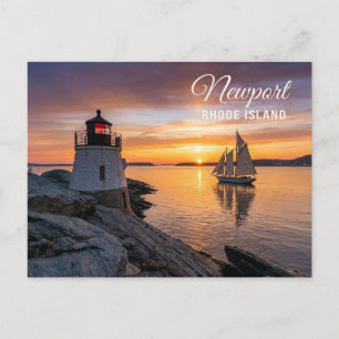 Castle Hill Lighthouse Newport Rhode Island RI   Postcard