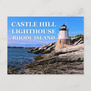 Castle Hill Lighthouse, Rhode Island Postcard