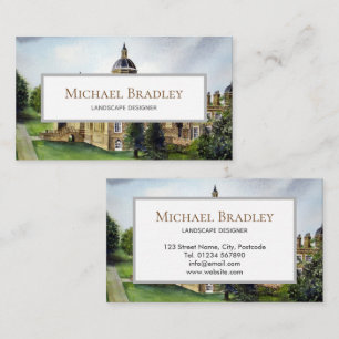 Castle Howard York England Watercolor Landscape Business Card
