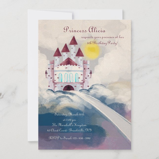 Castle in the Clouds Invitation (Front)