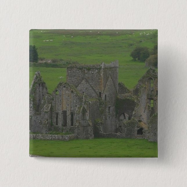 Castle Ireland 2 Inch Square Button (Front)