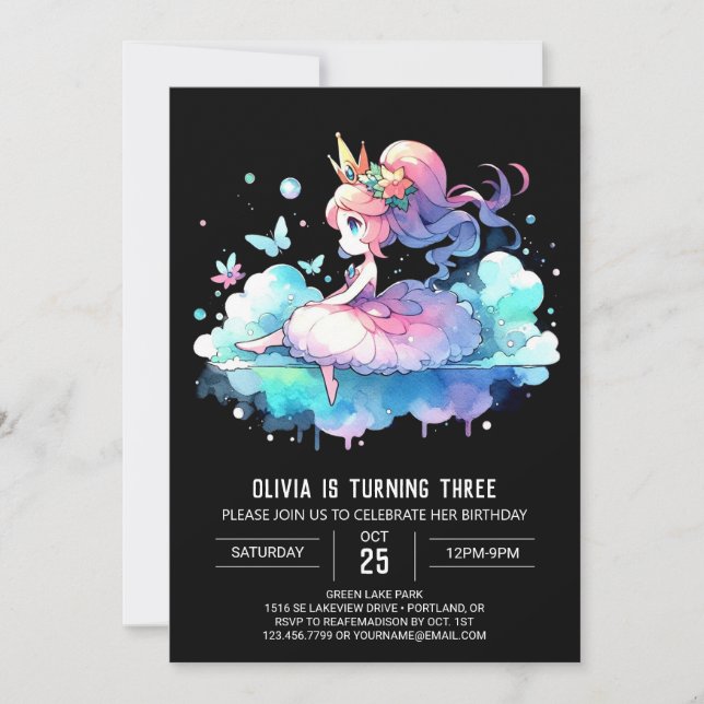 Castle Magical Princess Birthday Invitation (Front)