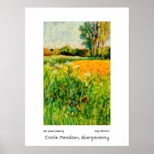 Castle Meadows, Abergavenny Impression ou Affiche
