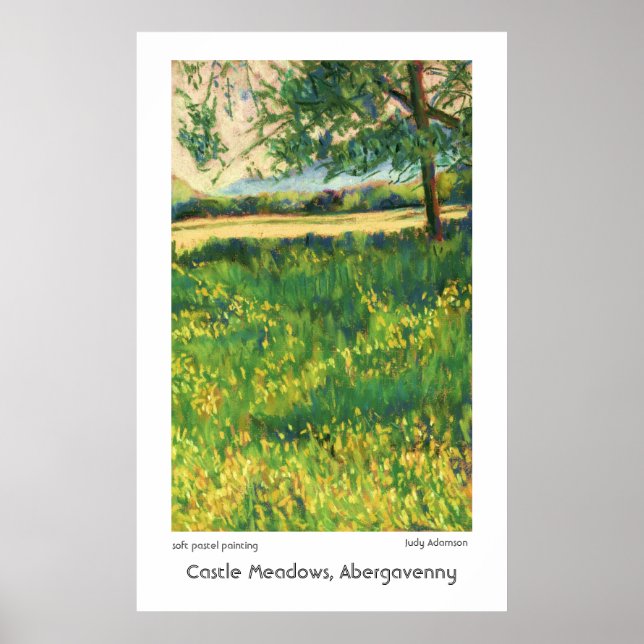 Castle Meadows, Abergavenny Print or Poster (Front)