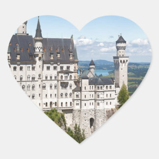 Castle Neuschwanstein at Schwangau Bavaria German Heart Sticker