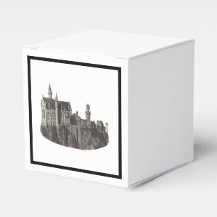 Castle Neuschwanstein Black and White Art Photo Favor Box