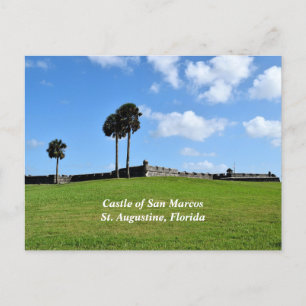 Castle of San Marco St. Augustine, Florida Holiday Postcard