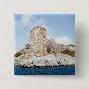 Castle of St. Peter in Bodrum 2 Inch Square Button