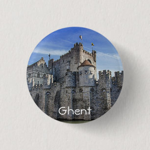 Castle of the Counts in Ghent 1 Inch Round Button