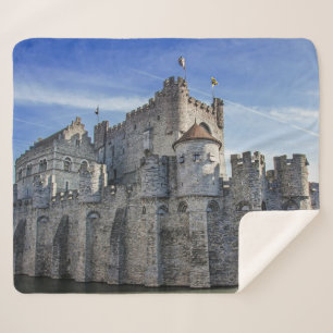 Castle of the Counts in Ghent Sherpa Blanket