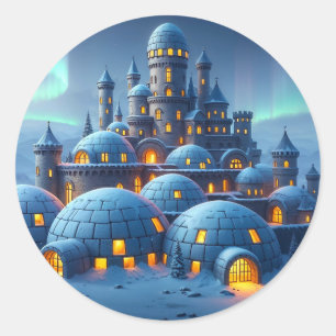 Castle of Winter Hearth Classic Round Sticker