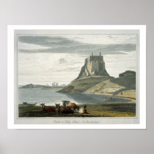 Castle on Holy Island, Northumberland, from 'A Voy Poster