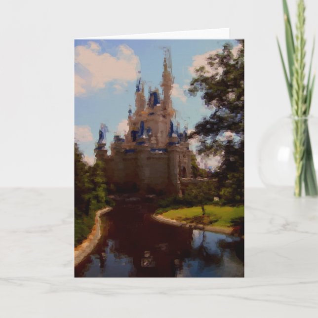 Castle pastel drawing card (Front)