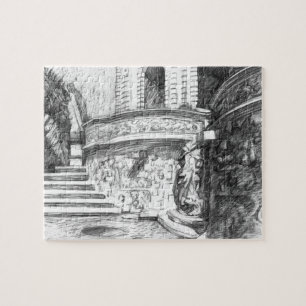 Castle pencilart  Monochrome Jigsaw Puzzle