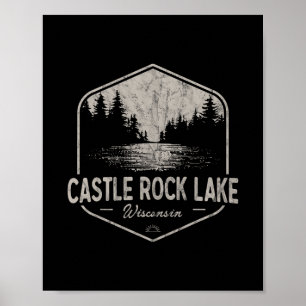 Castle Rock Lake Wisconsin Outdoors Vintage  Poster