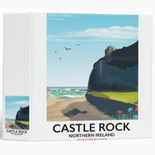 castle rock northern ireland travel poster. binder