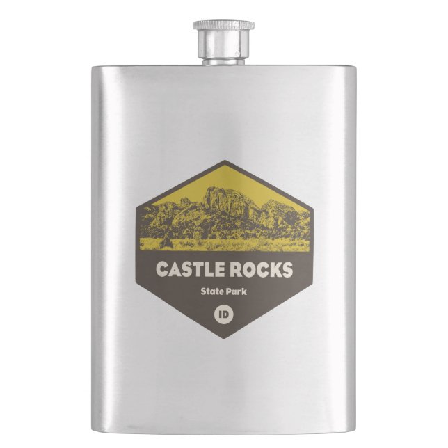 Castle Rocks State Park Idaho Hip Flask (Front)
