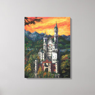 Castle Schloss Neuschwanstein Canvas Print