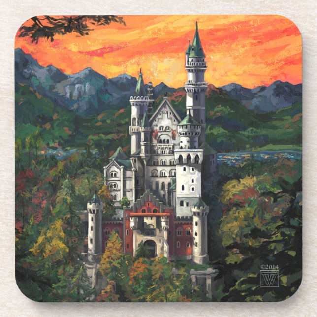Castle Schloss Neuschwanstein Coaster (Front)
