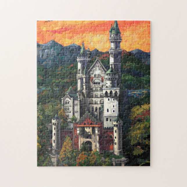 Castle Schloss Neuschwanstein Jigsaw Puzzle (Vertical)