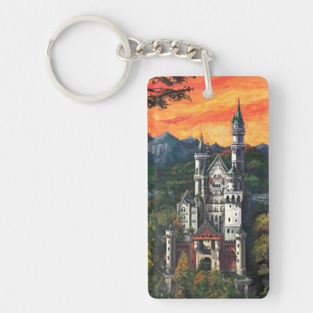 Castle Schloss Neuschwanstein Keychain (Front)