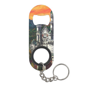 Castle Schloss Neuschwanstein Keychain Bottle Opener