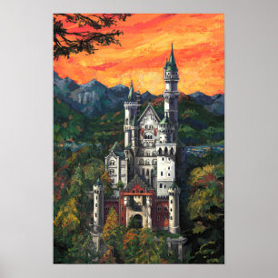 Castle Schloss Neuschwanstein Poster