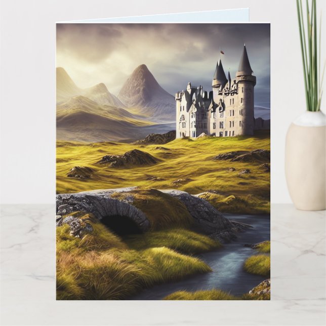 CASTLE SCOTLAND ENGLAND ART BIRTHDAY CARDS (Front)