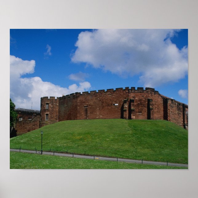 Castle showing half moon tower, Chester, Poster (Front)