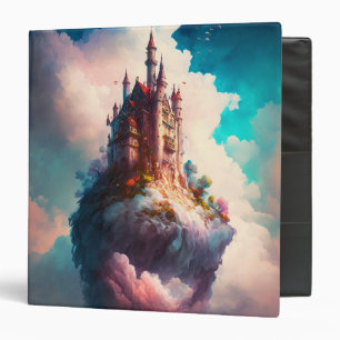 Castle Sky Clouds Fantasy Art 3 Ring Binder