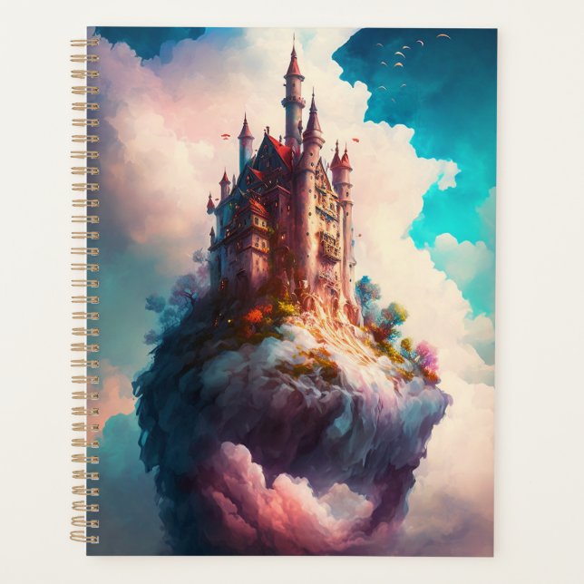 Castle Sky Clouds Fantasy Art Planner (Front)