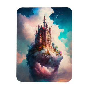 Castle Sky Clouds Imaginaire Art Magnet