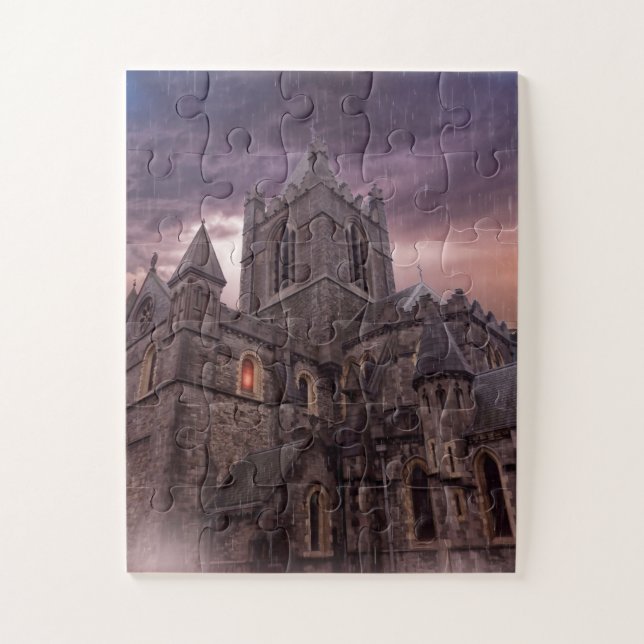 CASTLE STORMY NIGHT GOTHIC JIGSAW PUZZLE (Vertical)