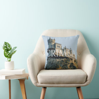 Castle Swallow's Nest in Crimea Throw Pillow