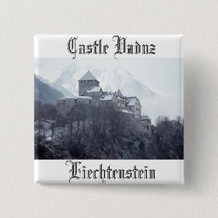 Castle Vaduz Liechtenstein 2 Inch Square Button