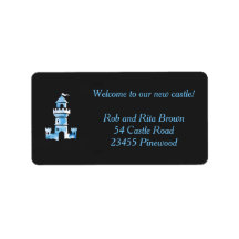 Castle Watercolor Art Personalized Address Labels