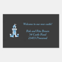 Castle Watercolor Art Personalized Sticker