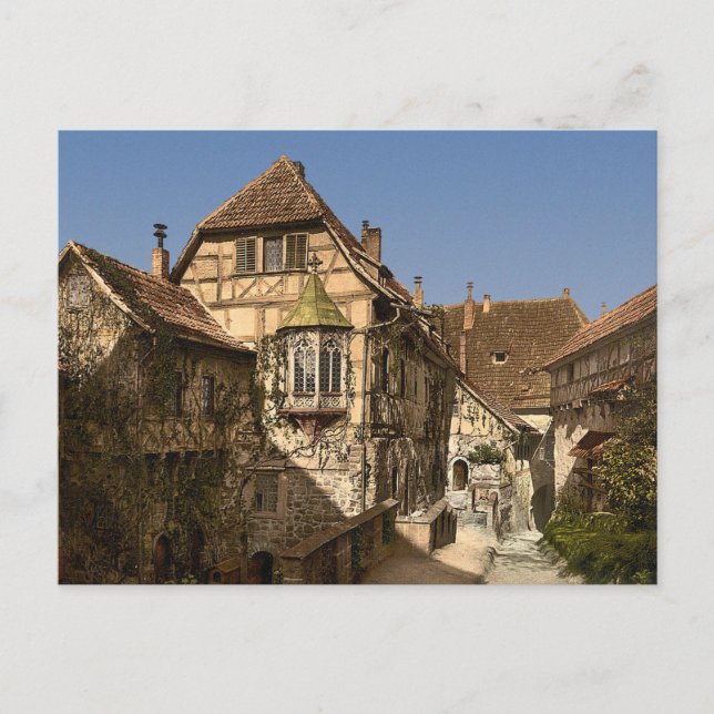 Castle yard, Wartburg, Thuringia, Germany Postcard (Front)