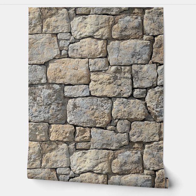 Castlecore Beige Stone Wall (Unrolling)