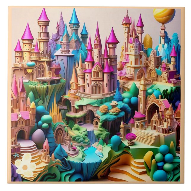 "Castles of Whimsy Found" Tile (Front)