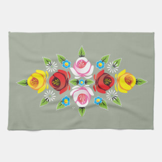 Castles - Traditional Canal Folk Art Kitchen Towel