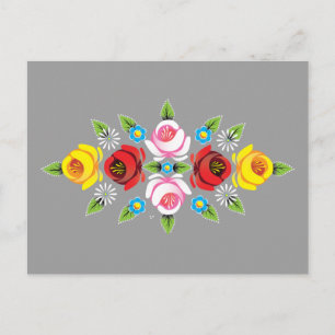 Castles - Traditional Canal Folk Art Postcard